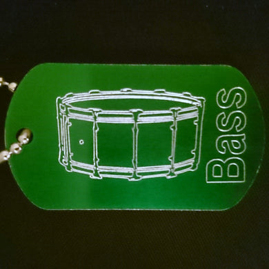 Bass Drum Graphic Dogtag