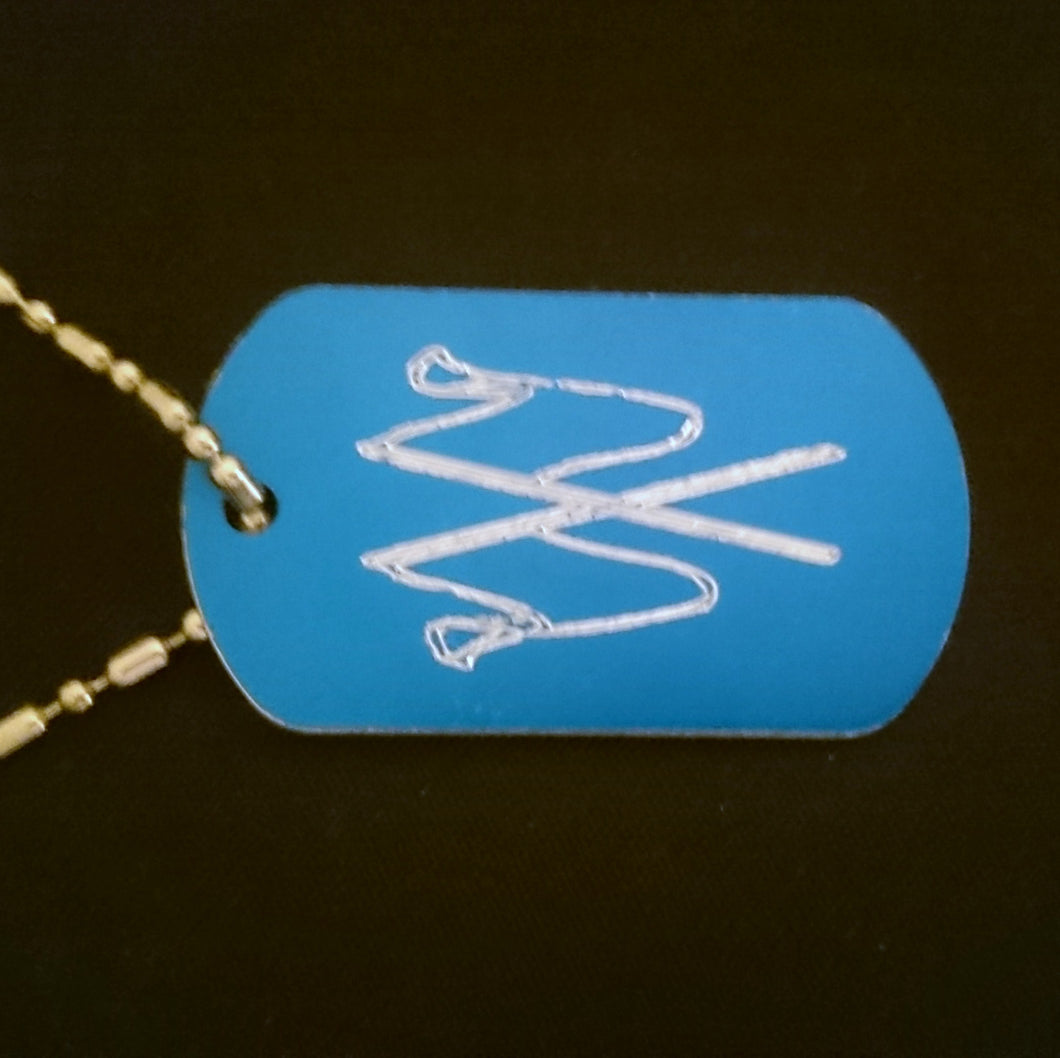 Crossed Flags Graphic Dogtag
