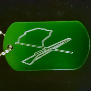 Flag & Rifle Graphic Dogtag