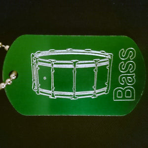 Bass Drum Graphic Dogtag