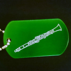 Clarinet Graphic Dogtag
