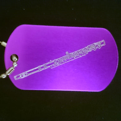 Flute Graphic Dogtag
