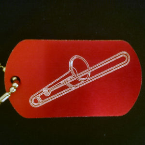 Trombone Graphic Dogtag