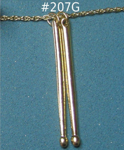 Large Drum Sticks, Gold-tone